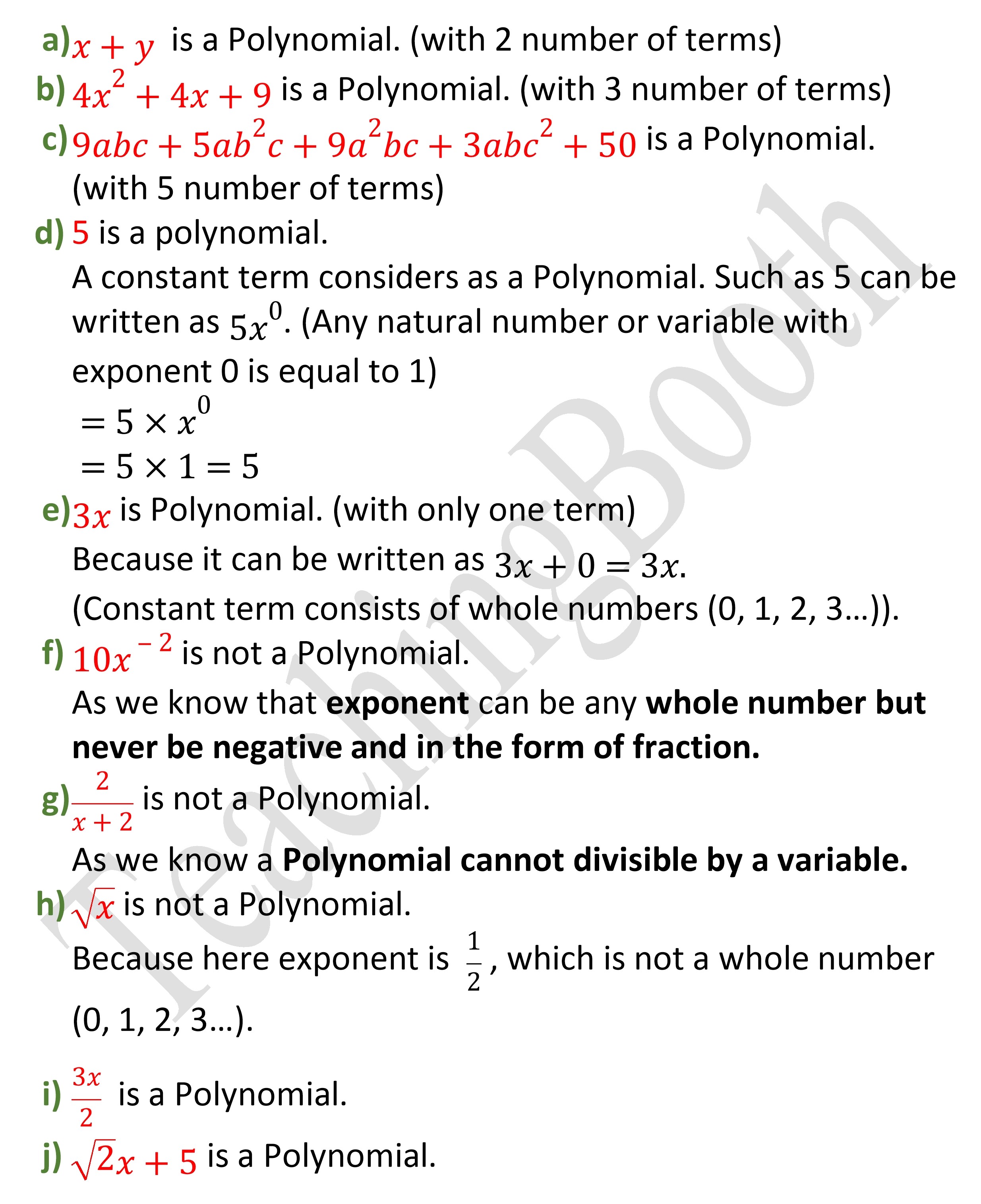 Introduction Of Polynomials